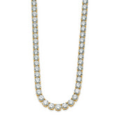 14k 74 carat Lab Grown Diamond VS/SI+ G+ Complete Round 20 inch Straight Tennis Necklace